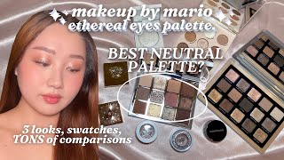 NEW MAKEUP BY MARIO ETHEREAL EYES PALETTE  3 Looks Swatches amp Comparisons  Stacy Chen [upl. by Etnecniv]