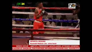 Azumah Nelson’s son wins Lightweight contest [upl. by Jacobson]