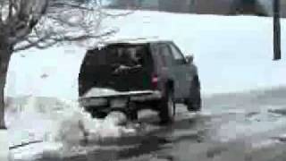 Furious Ladys SUV Stuck On Icewmv [upl. by Annoyik]