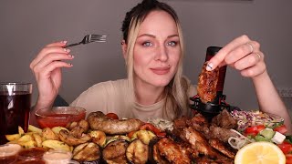 MUKBANG  Шашлык много мяса закуски  Barbecue lots of meat snacks  не ASMR [upl. by Yla453]