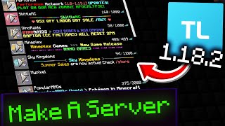 How To Make A Minecraft Server TLauncher For Multiplayer 1182  2022 [upl. by Enilemme]