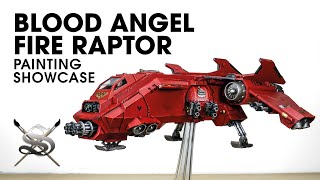 BLOOD ANGELS Fire Raptor Warhammer 40k Commission Painting Showcase [upl. by Josie]