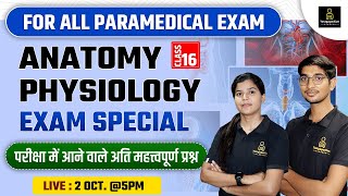 Anatomy amp Physiology For OT Technician Lab Technician Radiographer Exam  DMLT DRT DOTT Class16 [upl. by Rutan]