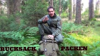 Outdoor Ausrüstung 26  RucksackInhalt für 3 Tage  wie einpacken [upl. by Margarida]