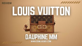 Louis Vuitton Dauphine MM REVIEW amp UNBOXING [upl. by Yelkrab]