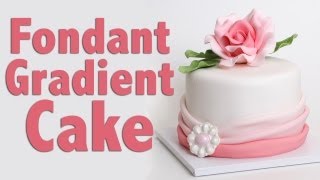 How to make a Fondant Ombré Cake  Cake Tutorial [upl. by Haelhsa]