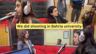 Short Film shooting in Bahria university  they kicked us out of studio 😂  Maimoona shah vlogs [upl. by Kyred]