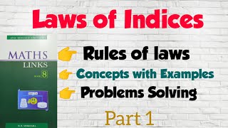 Laws of Indices Class 8  Laws of Indices  Law of Indices Class 8 Law of Indices mindyourchoices [upl. by Sonitnatsnoc]