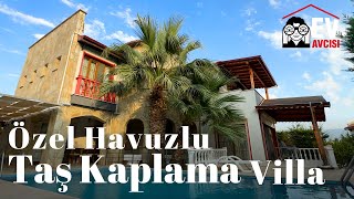 Kuşadası Soğucakta Doğal Taş Kaplamalı Özel Havuzlu Satılık Tripleks I Kuşadası Satılık Villa 190 [upl. by Reinald261]