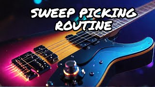 Rutina de Sweep picking con TABS sweeppicking guitar tabs [upl. by Adnawt]