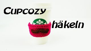 Cup cozy HÄKELN  perfekt für jeden Becher  sehr vielfältig  Häkelideen [upl. by Howlend]