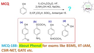 MCQ188 About multiple reaction on Phenol by Dr Tanmoy Biswas Chemistry  The Mystery of Molecules [upl. by Natalee220]