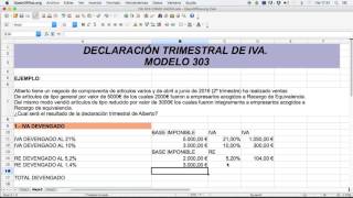 Modelo 303 IVA  Recargo De Equivalencia [upl. by Ailedo631]
