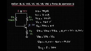 El Transistor BJT Polarizado en Emisor  Ejercicio Resuelto [upl. by Millwater]