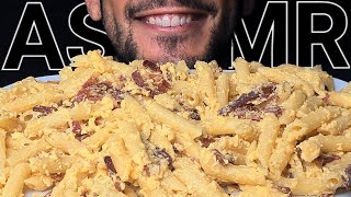 ASMR PENNE BACON CARBONARA PASTA EATING SOUNDS NO TALKING MUKBANG [upl. by Ybbil]