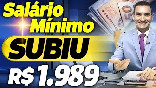 ATENÇÃO AUMENTO no SALÁRIO MÍNIMO para R 1989 VEJA quem tem DIREITO [upl. by Ahsonek]