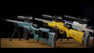 Shell Ejecting 98kAWM Nerf Sniper with skins [upl. by Mozes]