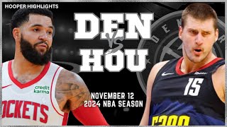 Denver Nuggets vs Houston Rockets Full Game Highlights  Nov 12  2024 NBA Season [upl. by Cleo]