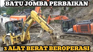 BATU JOMBA PERBAIKAN  3 ALAT BERAT BEROPERASI [upl. by Serra335]