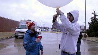 Balloon Launch with Radiosonde  February 20 2013 [upl. by Notsla]