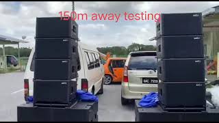 Admark 12 inch active line array 150m away testing [upl. by Bab647]