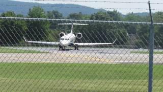 POWERFUL TAKE OFF FROM LEHIGH VALLEY INTERNATIONAL AIRPORT HANOVER TWP ALLENTOWN PA [upl. by Arrakat250]