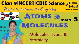 Atoms amp Molecule Part5  Class 9  Science  NCERTCBSE [upl. by Tristis]