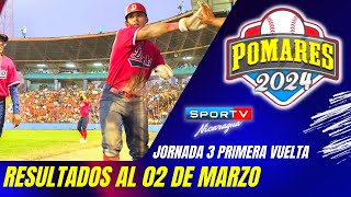 RESULTADOS DE JUEGOS al 02 de Marzo Pomares 2024 Nicaragua [upl. by Stroud711]