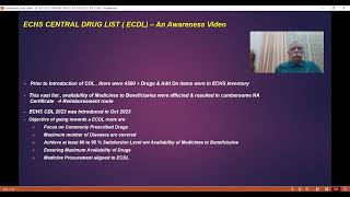 V 105  ECDL AWARENESS VIDEO  ECHS CENTRAL DRUG LIST [upl. by Sauder]