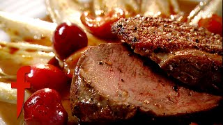 Gressingham Duck With Madeira amp Cherry Sauce  The F Word [upl. by Ailahs]