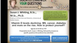 Dr Susan Whiting  Vitamin D Levels amp Disease  MS Cancer Diabetes amp More on the Rise [upl. by Snook656]