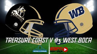 West Boca EASES to victory against Treasure Coast  ESPN High School Football [upl. by Hut]