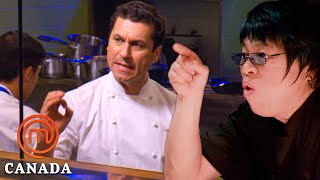 Best Restaurant Takeover Challenges  MasterChef Canada  MasterChef World [upl. by Enilorac]