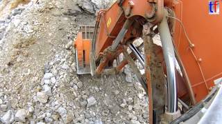 Hitachi ZX870H3 LD amp OampK K556 w ACTION CAM Quarry  Steinbruch Germany 2014 2 [upl. by Doolittle205]