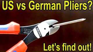 US vs German Pliers WIRE CUTTERS Knipex vs Snap On Irwin Milwaukee DeWalt Craftsman Wiha [upl. by Anytsirhc]