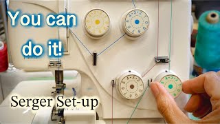 Sew Like a Pro in Minutes StepbyStep Guide to Using and Threading a Serger Machine [upl. by Fitalludba]