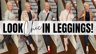 Look Chic In Leggings  Outfit Ideas for Women Over 50 [upl. by Eanrahc53]