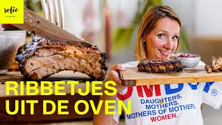 Heerlijk gebakken ribbetjes in de oven potato wedges en rode koolsla  Sofie Dumont [upl. by Coheman937]