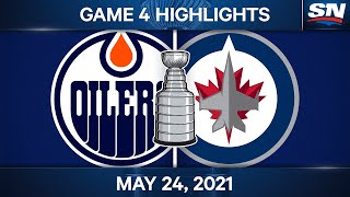 NHL Game Highlights  Oilers vs Jets Game 4  May 24 2021 [upl. by Thedric]