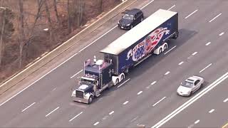 Trucker Convoys Arrive In DC Region Sunday  FOX 5 DC [upl. by Saeger]