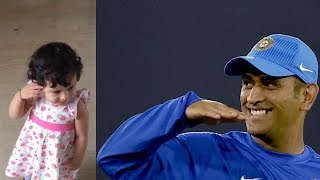 Ziva Dhoni Talking In English With Sakshi Dhoni [upl. by Harberd]