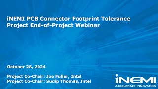 PCB Connector Footprint Tolerance EndofProject Webinar October 28 2024 [upl. by Akinet129]