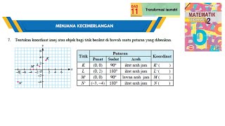 KSSM Matematik Tingkatan 2 Bab 11 Transformasi isometri menjana kecemerlangan no7 buku teks [upl. by Naitsabas]