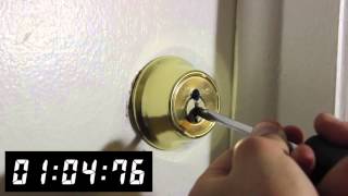 Drilling a Kwikset Deadbolt  Front Range Locksmith [upl. by Nerrot]