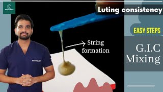 GIC Mixing Luting Consistency  Type I GIC manipulation [upl. by Sisson]