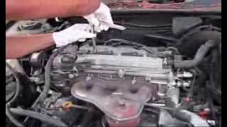 How to replace Spark Plugs and Air Filter on 05 Toyota Camry 2 4L [upl. by Dnalerb270]