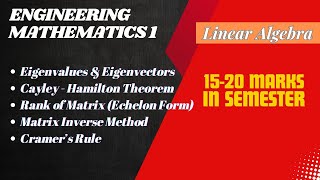 ENGINEERING MATHEMATICS 1  linearalgebra [upl. by Fredella]