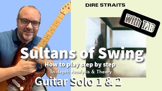 Dire Straits  Sultans of Swing Guitar Lesson Solo 1amp2 [upl. by Ahsikar966]