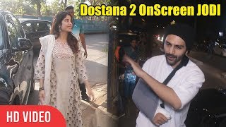 Dostana 2 OnScreen JODI Spotted Today Kartik Aaryan And Janhvi Kapoor [upl. by Cartwell]