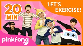 Lets Exercise  Exercise Songs  Compilation  Pinkfong Dance for Children [upl. by Eilatam]